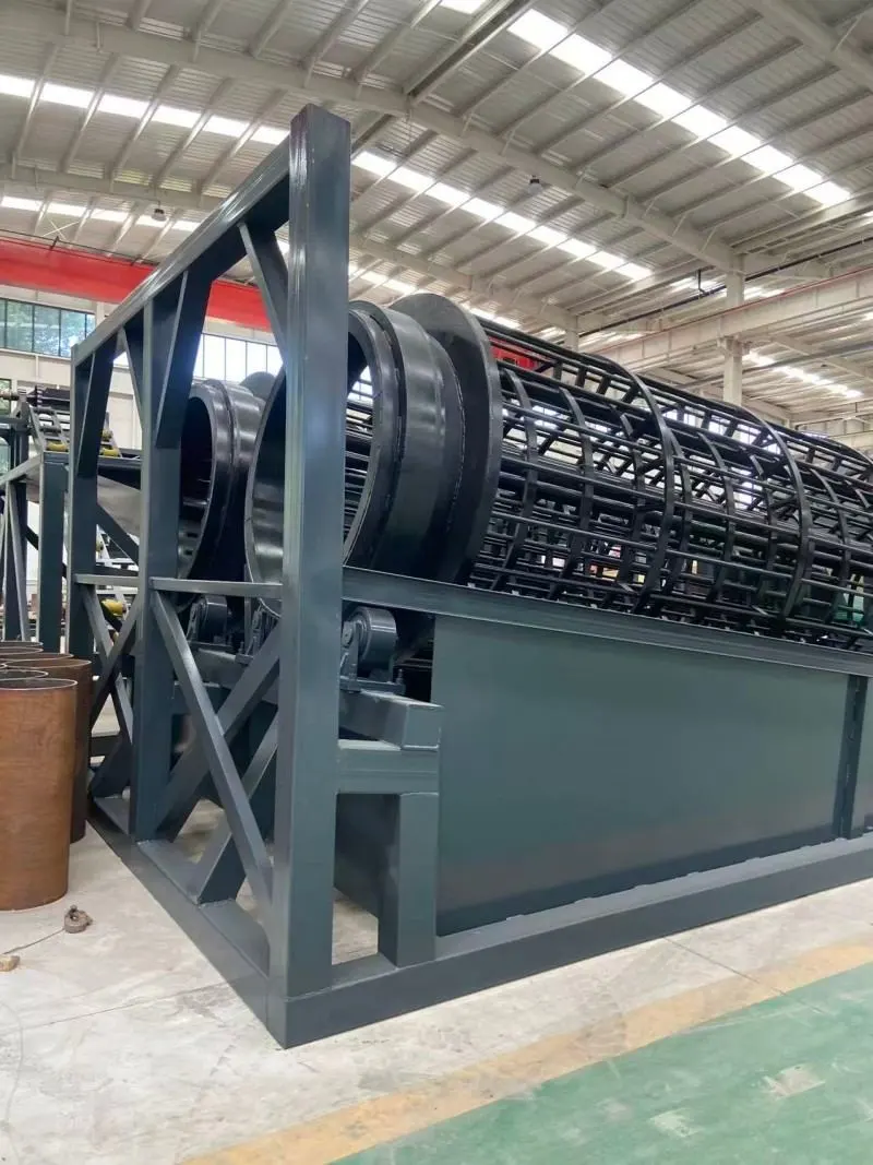 Trommel gold washing plant in operation