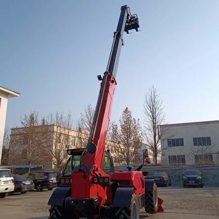 Telescopische vorkheftruck met lange giek